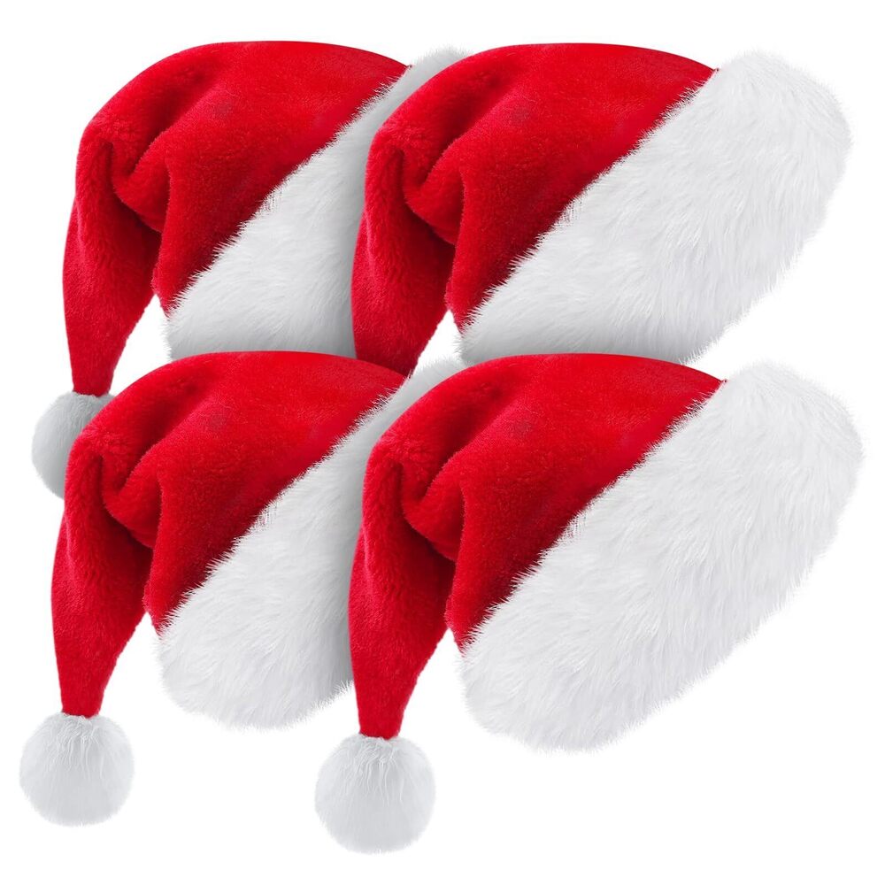 2451 A73-CH-001-4P-24-RED-WH Party-Hats, Red and White